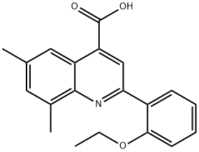 2-(2-ETHOXYPHENYL)-6,8-DIMETHYLQUINOLINE-4-CARBOXYLIC ACID 구조식 이미지