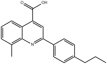 8-METHYL-2-(4-PROPYLPHENYL)QUINOLINE-4-CARBOXYLICACID 구조식 이미지