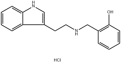 2-{[2-(1H-INDOL-3-YL)-ETHYLAMINO]-METHYL}-PHENOLHYDROCHLORIDE 구조식 이미지