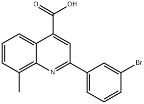 2-(3-BROMOPHENYL)-8-METHYLQUINOLINE-4-CARBOXYLICACID 구조식 이미지