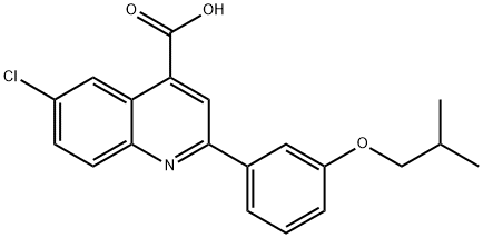 6-CHLORO-2-(3-ISOBUTOXYPHENYL)QUINOLINE-4-CARBOXYLIC ACID 구조식 이미지