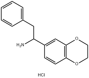 1-(2,3-DIHYDRO-BENZO[1,4]DIOXIN-6-YL)-2-PHENYL-ETHYLAMINE HYDROCHLORIDE 구조식 이미지