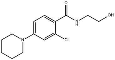 2-chloro-N-(2-hydroxyethyl)-4-piperidinobenzenecarboxamide Structure