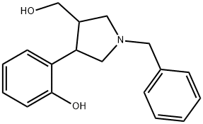 2-[1-benzyl-4-(hydroxymethyl)tetrahydro-1H-pyrrol-3-yl]benzenol Structure