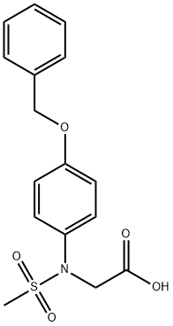 [[4-(Benzyloxy)phenyl](methylsulfonyl)amino]-acetic acid Structure