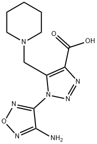 1-(4-Amino-1,2,5-oxadiazol-3-yl)-5-(piperidin-1-ylmethyl)-1H-1,2,3-triazole-4-car 구조식 이미지