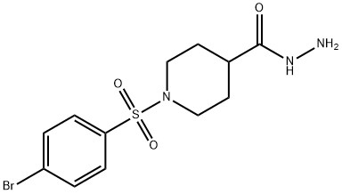 1-[(4-Bromophenyl)sulfonyl]piperidine-4-carbohydrazide 구조식 이미지