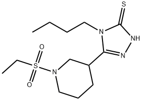 4-Butyl-5-[1-(ethylsulfonyl)piperidin-3-yl]-4H-1,2,4-triazole-3-thiol Structure