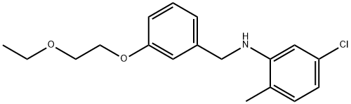 5-Chloro-N-[3-(2-ethoxyethoxy)benzyl]-2-methylaniline Structure