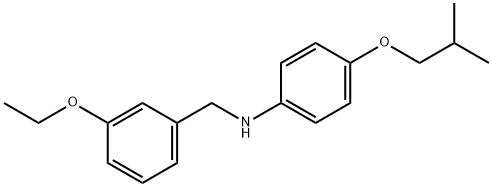 N-(3-Ethoxybenzyl)-4-isobutoxyaniline 구조식 이미지