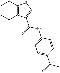 N-(4-Acetylphenyl)-4,5,6,7-tetrahydro-1-benzothiophene-3-carboxamide Structure