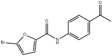 N-(4-아세틸페닐)-5-브로모-2-푸라미드 구조식 이미지
