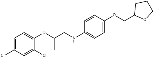 N-[2-(2,4-Dichlorophenoxy)propyl]-4-(tetrahydro-2-furanylmethoxy)aniline 구조식 이미지