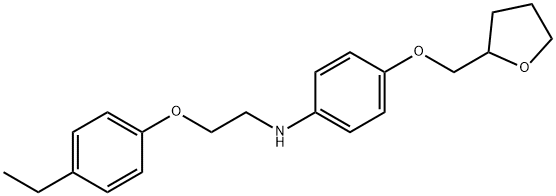 N-[2-(4-Ethylphenoxy)ethyl]-4-(tetrahydro-2-furanylmethoxy)aniline 구조식 이미지