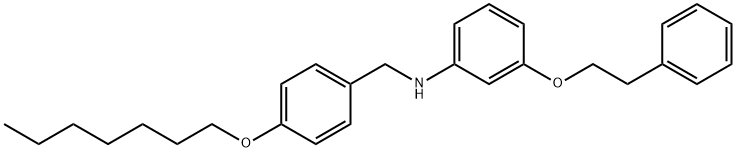 N-[4-(Heptyloxy)benzyl]-3-(phenethyloxy)aniline Structure