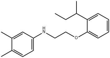 N-{2-[2-(sec-Butyl)phenoxy]ethyl}-3,4-dimethylaniline 구조식 이미지