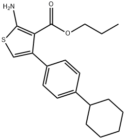 Propyl 2-amino-4-(4-cyclohexylphenyl)thiophene-3-carboxylate Structure