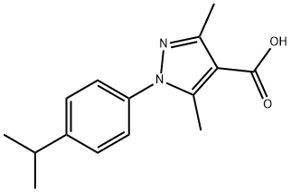 1-(4-isopropylphenyl)-3,5-dimethyl-1H-pyrazole-4-carboxylic acid 구조식 이미지