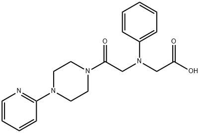 [[2-oxo-2-(4-pyridin-2-ylpiperazin-1-yl)ethyl](phenyl)amino]acetic acid 구조식 이미지