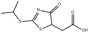 [2-(isopropylthio)-4-oxo-4,5-dihydro-1,3-thiazol-5-yl]acetic acid 구조식 이미지