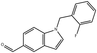 1-(2-fluorobenzyl)-1H-indole-5-carbaldehyde 구조식 이미지