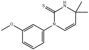 1-(3-methoxyphenyl)-4,4-dimethyl-1,4-dihydropyrimidine-2-thiol 구조식 이미지