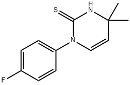 1-(4-fluorophenyl)-4,4-dimethyl-1,4-dihydropyrimidine-2-thiol 구조식 이미지