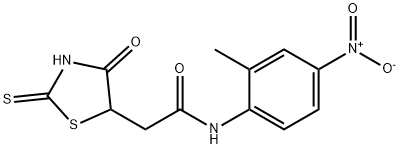 2-(2-mercapto-4-oxo-4,5-dihydro-1,3-thiazol-5-yl)-N-(2-methyl-4-nitrophenyl)acetamide 구조식 이미지