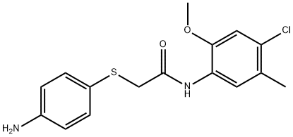 2-[(4-aminophenyl)thio]-N-(4-chloro-2-methoxy-5-methylphenyl)acetamide 구조식 이미지