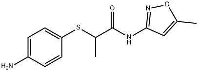 2-[(4-aminophenyl)thio]-N-(5-methylisoxazol-3-yl)propanamide 구조식 이미지