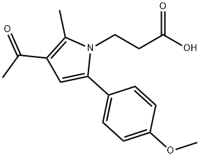 3-[3-acetyl-5-(4-methoxyphenyl)-2-methyl-1H-pyrrol-1-yl]propanoic acid Structure