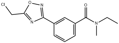 3-[5-(chloromethyl)-1,2,4-oxadiazol-3-yl]-N-ethyl-N-methylbenzamide 구조식 이미지