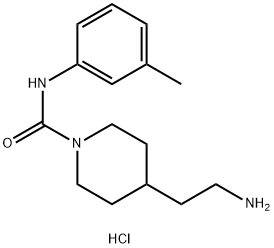 4-(2-aminoethyl)-N-(3-methylphenyl)piperidine-1-carboxamide hydrochloride Structure
