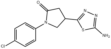 4-(5-amino-1,3,4-thiadiazol-2-yl)-1-(4-chlorophenyl)pyrrolidin-2-one Structure