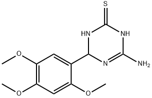 4-amino-6-(2,4,5-trimethoxyphenyl)-1,6-dihydro-1,3,5-triazine-2-thiol Structure