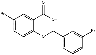 5-bromo-2-[(3-bromobenzyl)oxy]benzoic acid 구조식 이미지