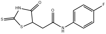 N-(4-fluorophenyl)-2-(2-mercapto-4-oxo-4,5-dihydro-1,3-thiazol-5-yl)acetamide 구조식 이미지