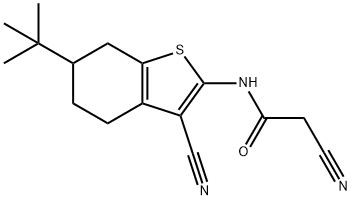 N-(6-tert-butyl-3-cyano-4,5,6,7-tetrahydro-1-benzothien-2-yl)-2-cyanoacetamide 구조식 이미지