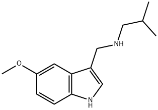 N-[(5-methoxy-1H-indol-3-yl)methyl]-2-methylpropan-1-amine 구조식 이미지