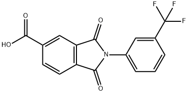 1,3-dioxo-2-[3-(trifluoromethyl)phenyl]isoindoline-5-carboxylic acid Structure