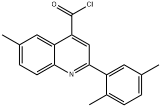 2-(2,5-dimethylphenyl)-6-methylquinoline-4-carbonyl chloride Structure