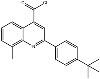 2-(4-tert-butylphenyl)-8-methylquinoline-4-carbonyl chloride Structure