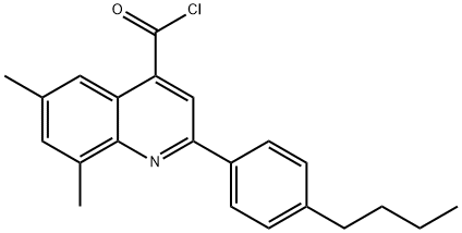 2-(4-butylphenyl)-6,8-dimethylquinoline-4-carbonyl chloride Structure