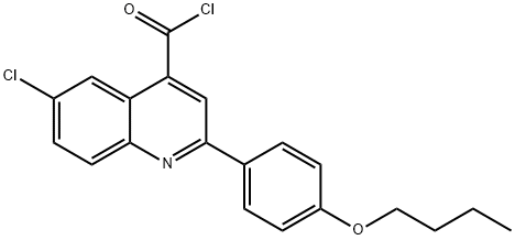 2-(4-butoxyphenyl)-6-chloroquinoline-4-carbonyl chloride Structure