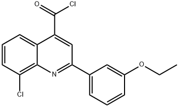 8-chloro-2-(3-ethoxyphenyl)quinoline-4-carbonyl chloride 구조식 이미지