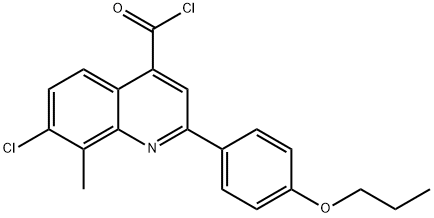 7-chloro-8-methyl-2-(4-propoxyphenyl)quinoline-4-carbonyl chloride Structure