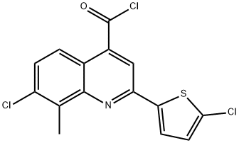 7-chloro-2-(5-chloro-2-thienyl)-8-methylquinoline-4-carbonyl chloride Structure