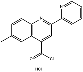 6-methyl-2-pyridin-2-ylquinoline-4-carbonyl chloride hydrochloride 구조식 이미지