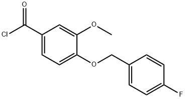 4-[(4-fluorobenzyl)oxy]-3-methoxybenzoyl chloride Structure