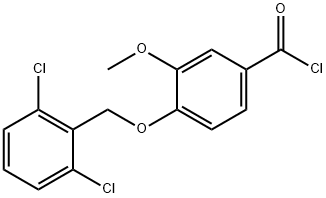 4-[(2,6-dichlorobenzyl)oxy]-3-methoxybenzoyl chloride Structure